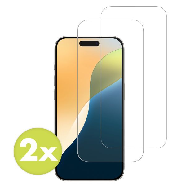 Accezz Screen Protector aus gehärtetem Glas 2-Pack für das iPhone 16 Pro