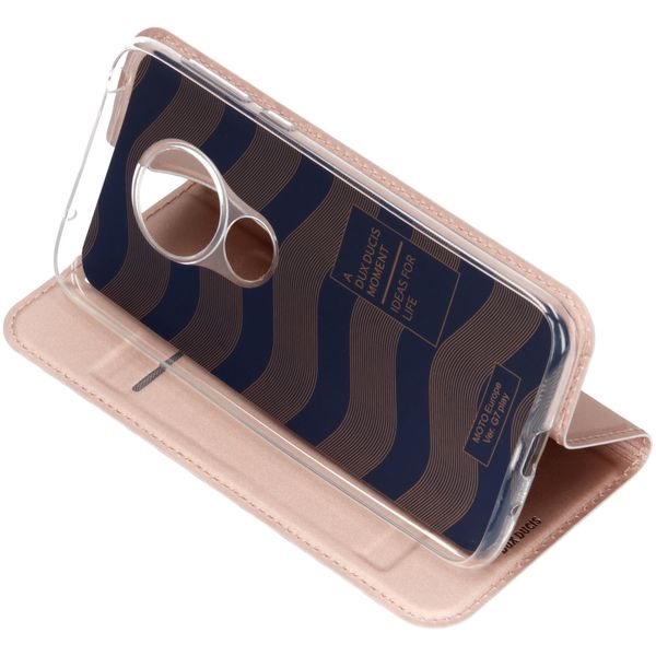 Dux Ducis Slim TPU Klapphülle Roségold für das Motorola Moto G7 Play