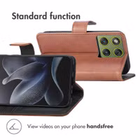 imoshion Luxuriöse Klapphülle Motorola Edge 70 - Braun