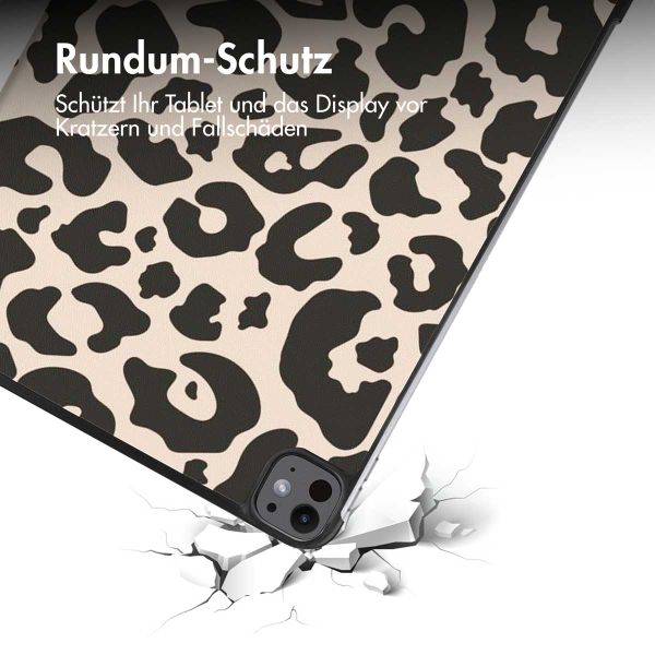 imoshion Design Trifold Klapphülle für das iPad Pro 13 (2024) M4 - Leopard