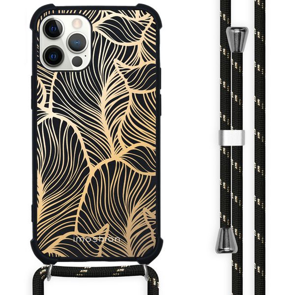 imoshion Design Hülle mit Band für das iPhone 12 (Pro) - Golden Leaves