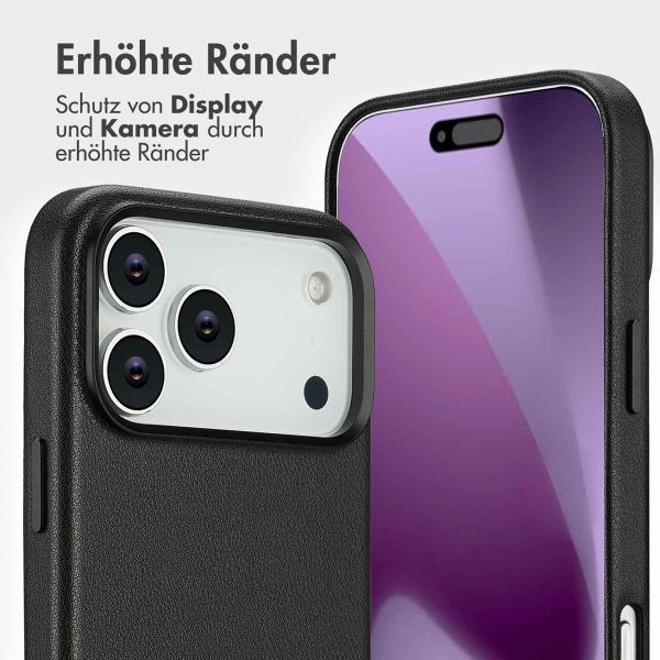 Accezz 2-in-1 Klapphülle aus Leder mit MagSafe Apple iPhone 17 Pro Max - Onyx Black