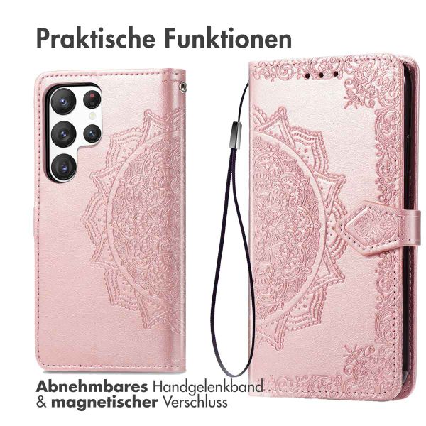 imoshion Mandala Klapphülle für das Samsung Galaxy S23 Ultra - Rose Gold