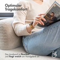 imoshion Magnetisches Milanaise Armband für das  Apple Watch Series 1 - 9 / SE (38/40/41 mm) | Series 10 / 11 (42 mm) - Größe S - Gold