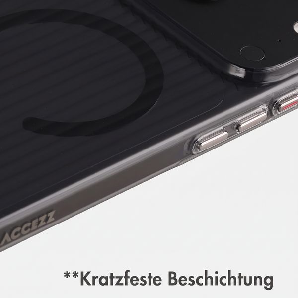 Accezz Lite Backcover mit MagSafe | Fluted | Apple iPhone 18 Pro / 17 Pro - Schwarz