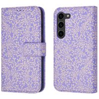 imoshion ﻿Design Klapphülle für das Samsung Galaxy S23 - Purple White Flowers