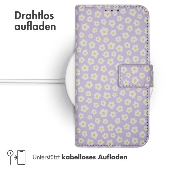 imoshion Design Klapphülle für das Samsung Galaxy S25 Ultra - White Daisy