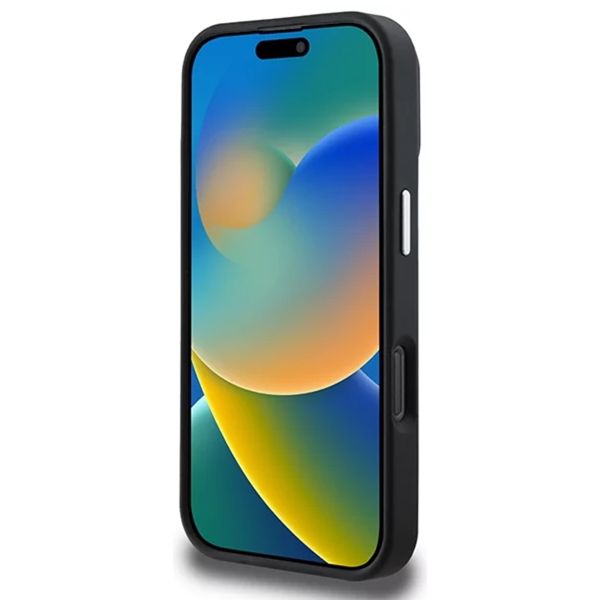 Guess Grained Triangle Case MagSafe Apple iPhone 16 Pro - Schwarz