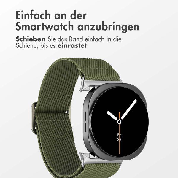 imoshion Elastisches Nylonarmband für das Samsung Galaxy Watch 8 (Classic) - 40 / 44 / 46mm - Grün