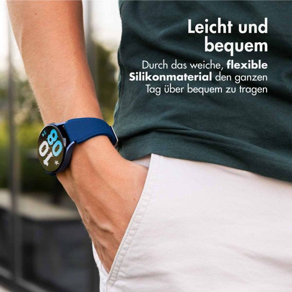 imoshion Flexibles Silikonarmband für das Samsung Galaxy Watch 8 (Classic) - 40 / 44 / 46mm - Dunkelblau