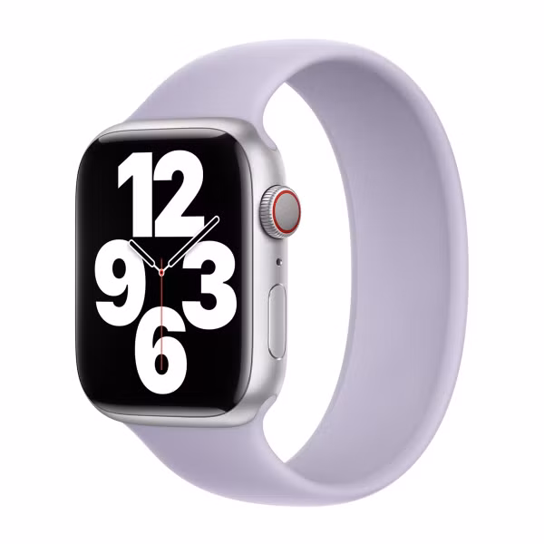 Apple Silikon Solo Loop für das  Apple Watch | 44/45/46/49 mm - Größe 2 - Purple Fog