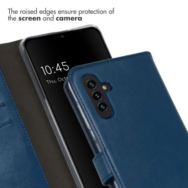 Selencia Echtleder Klapphülle Samsung Galaxy A13 (5G) / A04s - Blau
