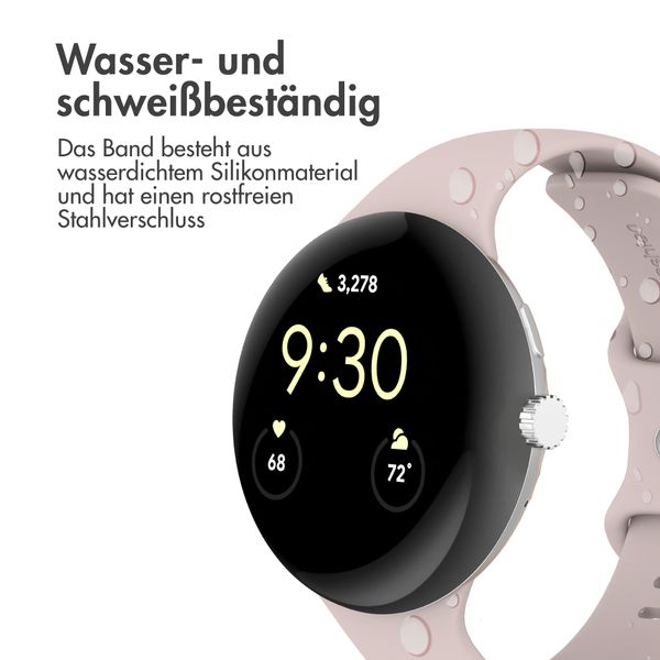 imoshion Silikon-Armband⁺ für  Google Pixel Watch 3 / 4 (45 mm) - Größe S - Rosa