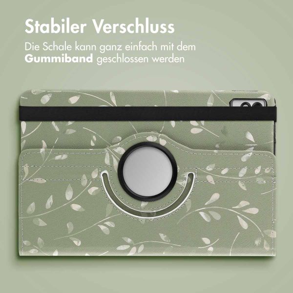 imoshion 360° drehbare Design Klapphülle Lenovo Tab M10 5G - Green Flowers