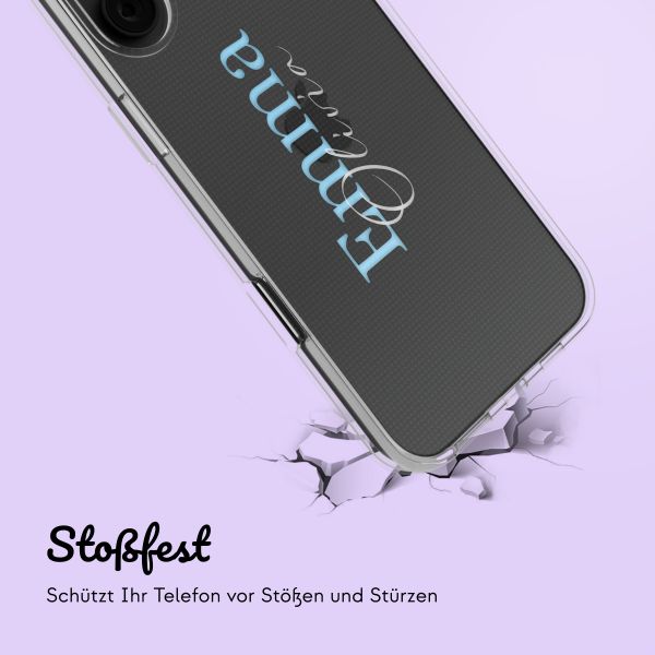 Personalisierte Hülle mit Namen iPhone 16 - Transparent