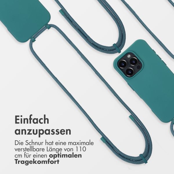 imoshion Color Backcover mit abnehmbarem Handykette und MagSafe Apple iPhone 16 Pro - Dunkelgrün