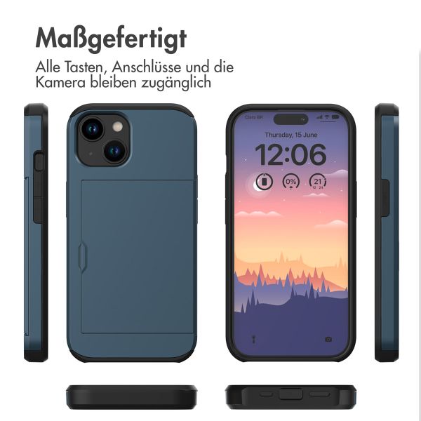 imoshion Backcover mit Kartenfach für das iPhone 15 - Dunkelblau