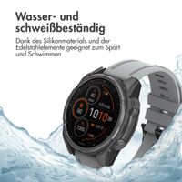 imoshion QuickFit® Line Silikonarmband für die Garmin Watch | 20 mm Anschluss - Grau