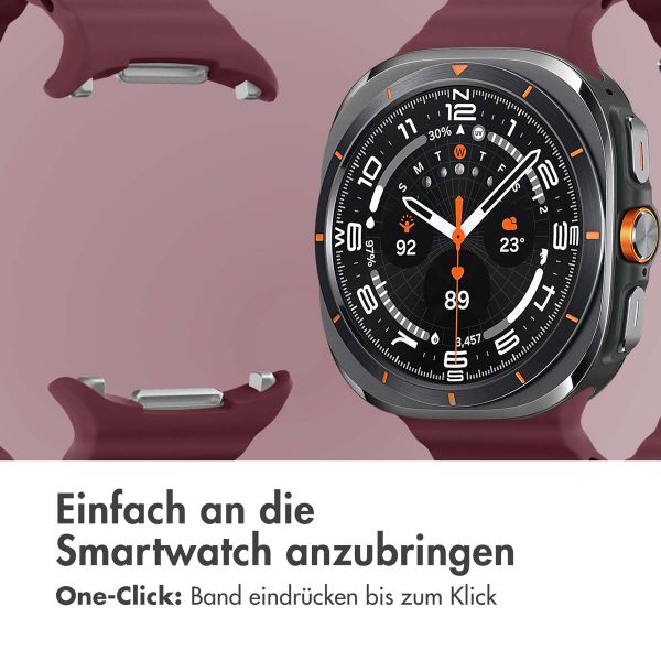 imoshion Ocean Silikonarmband für das  Samsung Galaxy Watch Ultra (2024/2025) - Wine Red