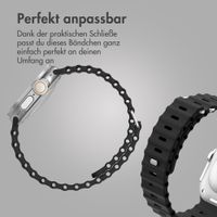 Accezz Ocean Armband für Apple Watch Series 1 - 9 / SE (38/40/41 mm) | Series 10 / 11 (42 mm) - Schwarz