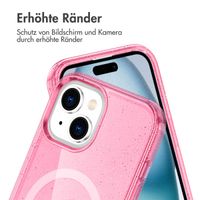 imoshion Sparkle Back Cover mit MagSafe Apple iPhone 15 - Glitzer Rosa