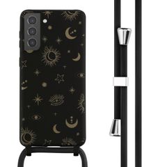 imoshion Silikonhülle design mit Band für das Samsung Galaxy S21 Plus - Sky Black