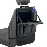 imoshion Luxuriöser Autositz-Organizer - Tablethalter Auto - 7 Aufbewahrungsfächer - Schwarz
