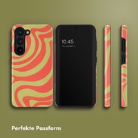 Selencia Vivid Back Cover Samsung Galaxy S23 - Wavy Swirl Orange Fern