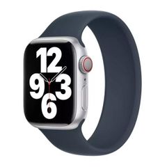 Apple Silikon Solo Loop für das  Apple Watch | 38/40/41/42 mm - Größe 2 - Storm Blue