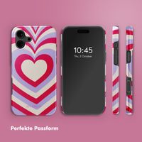 Selencia Vivid Rückabdeckung mit MagSafe iPhone 16 - Double Hearts Rubine Red Lilac