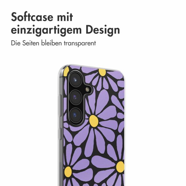imoshion  Design Hülle für das Samsung Galaxy S24 FE - Tropical Violet Flowers Connect