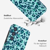 Selencia Vivid Tough Back Cover für das Samsung Galaxy A35 - Wild Spots Light Blue