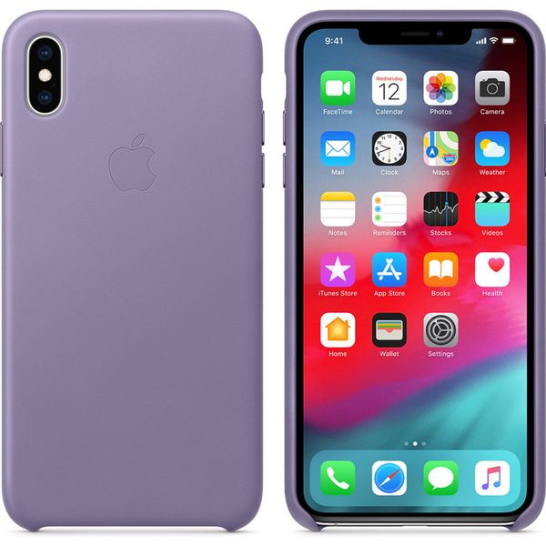 Apple Leder-Case Lila für das iPhone Xs Max