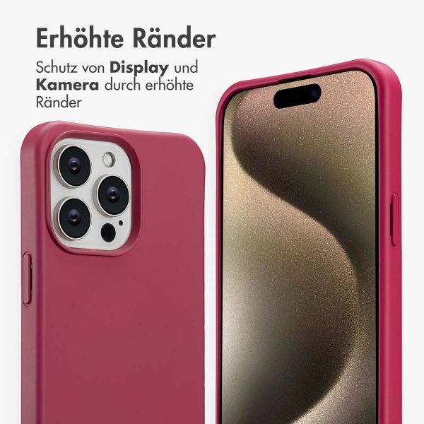 imoshion Color Backcover mit abnehmbarem Handykette und MagSafe Apple iPhone 15 Pro Max - Raspberry