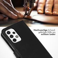 Selencia Echtleder Klapphülle Samsung Galaxy A53 - Schwarz