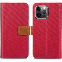 imoshion Luxuriöse Klapphülle Canvas iPhone 13 Pro - Rot