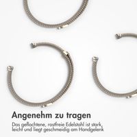 imoshion Magnetisches Milanaise Armband für das  Apple Watch Series 1 - 11 / SE / Ultra (44/45/46/49 mm) - Größe S - Starlight