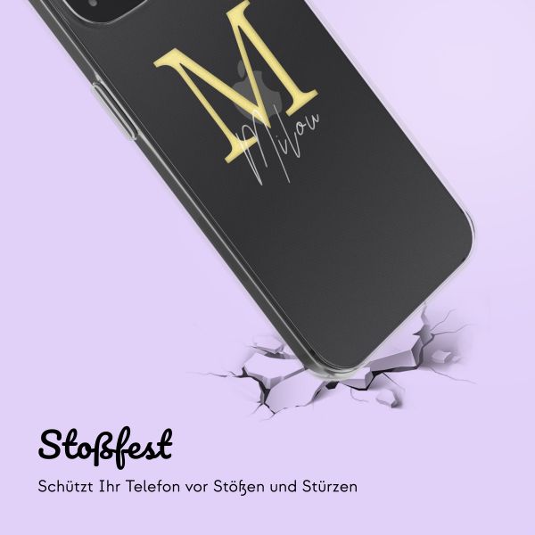 Personalisierte Hülle mit Buchstaben iPhone 12 (Pro) - Transparent