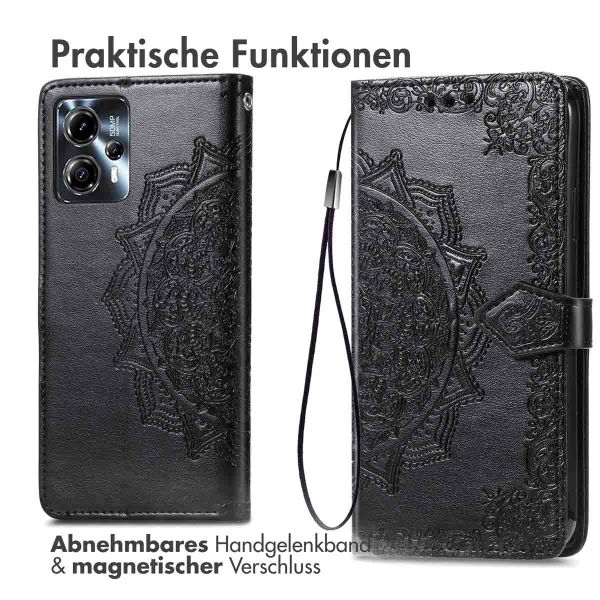 imoshion Mandala Klapphülle Motorola Moto G13 / G23 - Schwarz