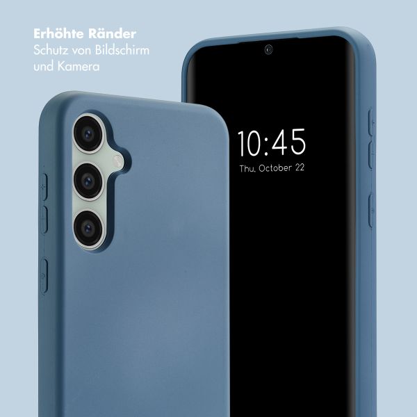 Selencia Back Cover mit Luxuriöser Handschlaufe Samsung Galaxy S23 FE - Blau