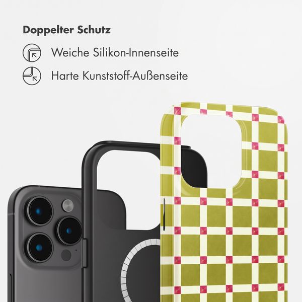 Selencia Vivid Rückabdeckung mit MagSafe Apple iPhone 15 Pro - Check This Olive