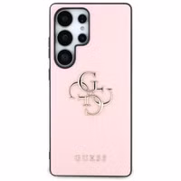 Guess 4G Metal Logo Saffiano Backcover für das Samsung Galaxy S25 Ultra - Pink