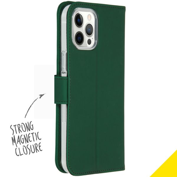 Accezz Wallet TPU Klapphülle Apple iPhone 12 Pro Max - Grün