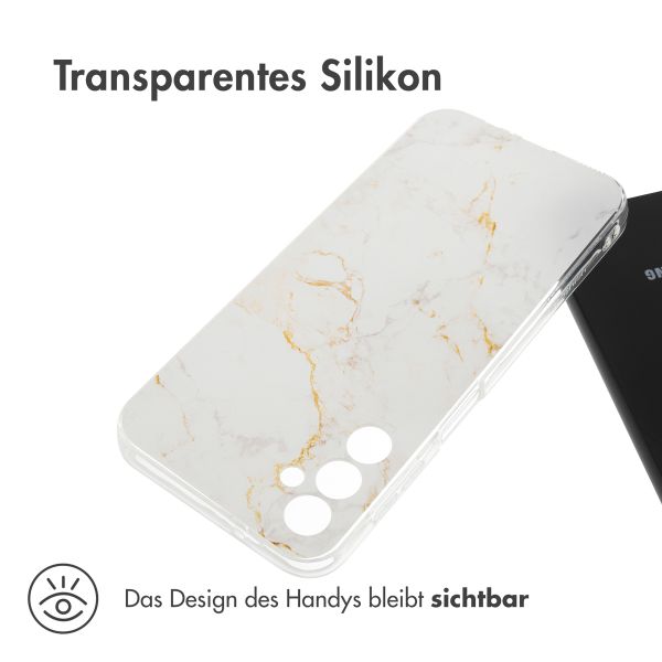 imoshion Design Hülle Samsung Galaxy A14 (5G/4G) - White Marble
