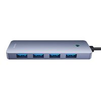 Baseus UltraJoy Lite 5-in-1 USB-A Hub - 150 cm - Dockingstation - Space Grey