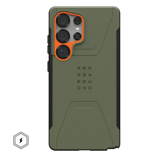 UAG Civilian Backcover MagSafe für das Samsung Galaxy S25 Ultra - Drab / Orange