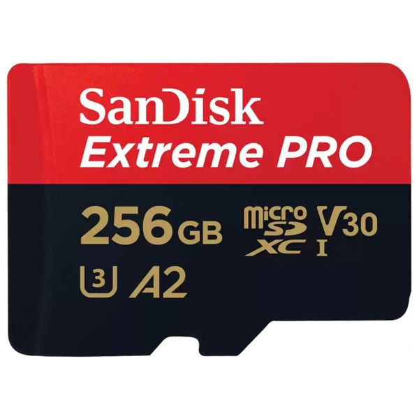 SanDisk microSD Extreme PRO - 256GB - Inklusive SD-Adapter und RescuePro Deluxe - UHS-I/U3/Full HD/4K UHD