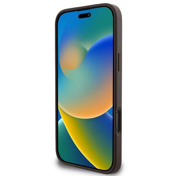 Guess 4G Metal Logo Back Cover Apple iPhone 16 Pro - Braun