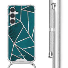 imoshion Design Hülle mit Band Samsung Galaxy S24 - Petrol Green Graphic