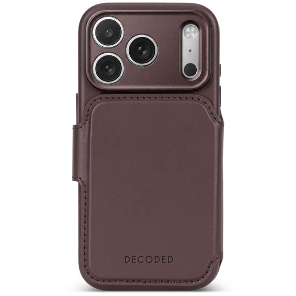 Decoded 2 in 1 Leather Klapphülle MagSafe Apple iPhone 18 Pro / 17 Pro - Chocolate Brown